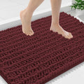 Smiry Bathroom Rugs 36X24, Extra Soft Rubber Backing Chenille Bath Mats by Smiry