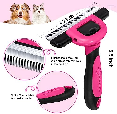 MIU COLOR Pet Grooming Brush, Deshedding Tool - Image 2