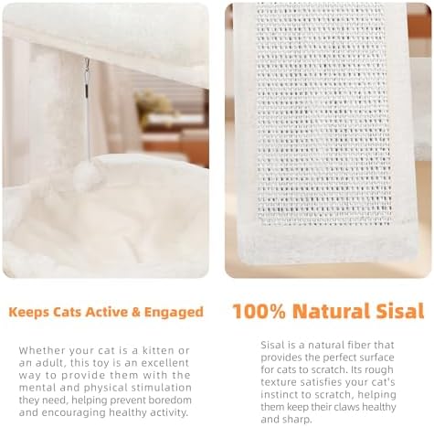 YOUPET Cat Tree with Cat Scratching Post - Image 6