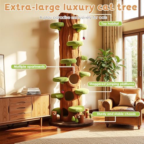 NUNU LAB 90.5-Inch Tall Cat Tree Cats Condo - Image 2