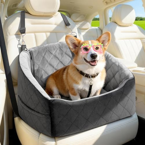 Dog Car Seat for Small Dogs Up to 30 Lbs, Pet Travel Safety Bed for Puppy Cat - Image 7