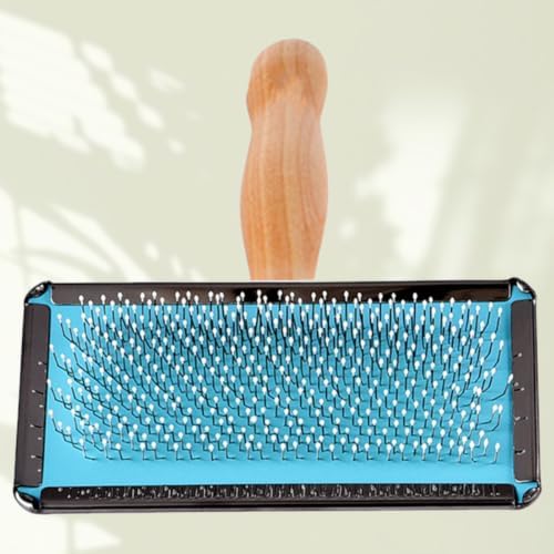 Alipis Portable Pet Hair Remover Brush Stainless Needle and Wooden Handle - Image 6