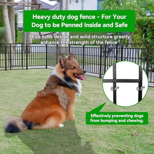 Kfvigoho Heavy Duty Dog Fence Outdoor 24 Steel Panels 32" Height - Image 5
