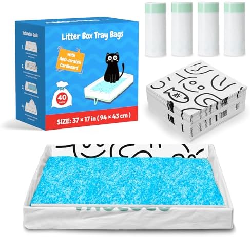40 Pack Cat Litter Bags, Compatible by AMOGOGOPET