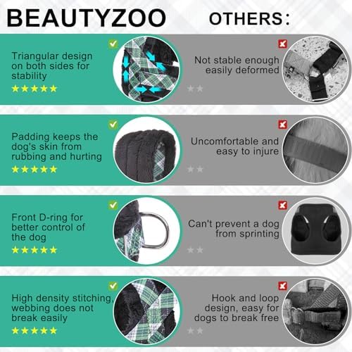 BEAUTYZOO No Pull Small Dog Harness and Leash Set, Soft Puppy Vest Harness - Image 5