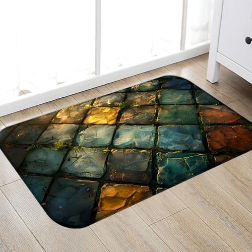Memory Foam Bath Mat Flannel Absorbing Water Floor Rug 29x17in - Image 7