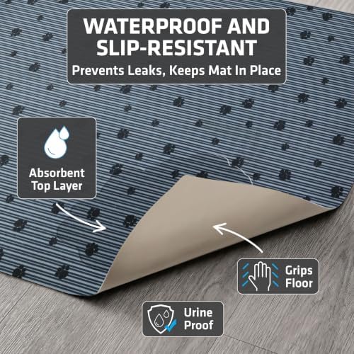 Drymate Cat Litter Box Mat Litter Trapping Mat Dark Grey, 28x36 XL - Image 3