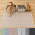 OHMO Cat Mat for Litter Box, Large 31.5x23.6 Semi Transparent, High Edge by OHMO