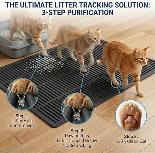 Heavy-Duty Cat Litter Mat: 10, 000 Scratch Motions Tested - Image 3