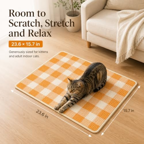 Cat Scratcher Mat, Natural Sisal Cat Scratch Pad - Image 2