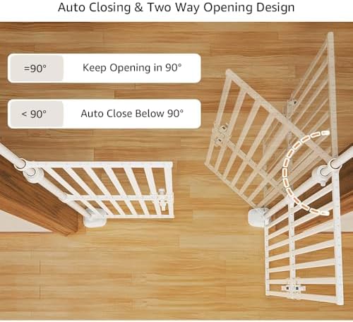 unipaws 75" High Extra Tall Cat Safety Gate, Auto Closing and No Drilling - Image 4