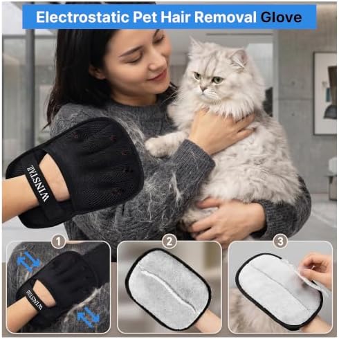 Pet Hair Removal Glove & Dog Brush - Image 5