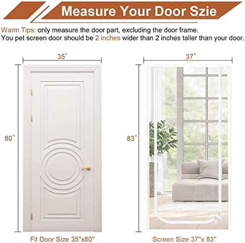 Dixutzi Pet Screen Door Thickened Cat Resistant Mesh Screen Door - Image 3