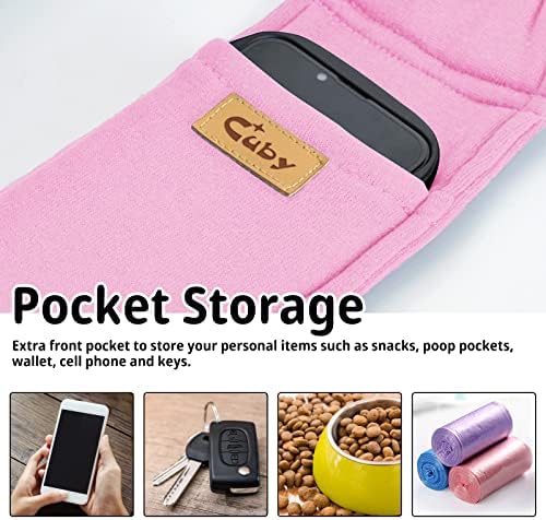 CUBY Dog and Cat Sling Carrier, Hands Free Reversible Pet Papoose Bag, Soft - Image 4
