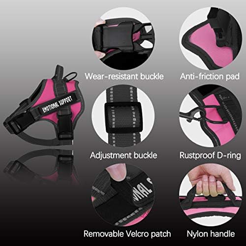 voopet Service Dog Harness, Emotional Support Pet Vest Harness, Reflective - Image 2