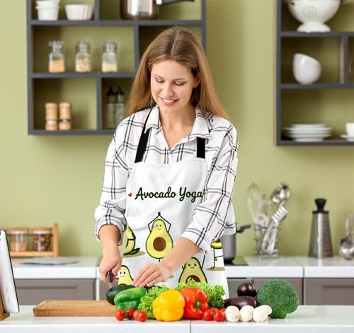 Avocado Yoga Chefs Apron, Cooking and Baking Apron - Image 5