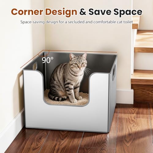 2 Pack XXXL Square Stainless Steel Litter Box - Image 3