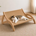 XL Sisal Cat Scratcher Bed for Large Cats|Stable Wood Cat Lounge|21x21x10 by LWBROS