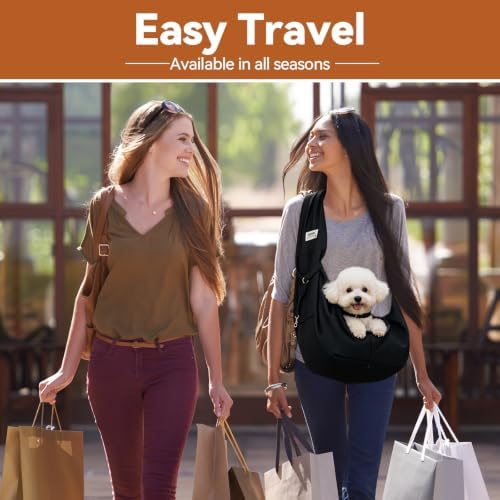 Dog Sling Carrier, Lightweight Breathable Puppy Carrier - Image 5