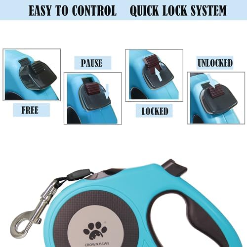 16 ft Retractable Dog Leash for Extra Large Dogs up to 130 lbs, Tangle-Free - Image 7