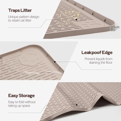 Silicone Cat Litter Mat for Litter Box 50”x35” Large Cat Mat - Image 3