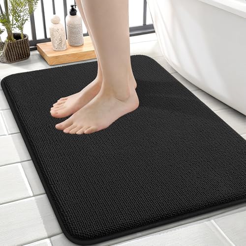 OLANLY Memory Foam Small Bathroom Rugs 24x16, Absorbent Bath Mat by OLANLY