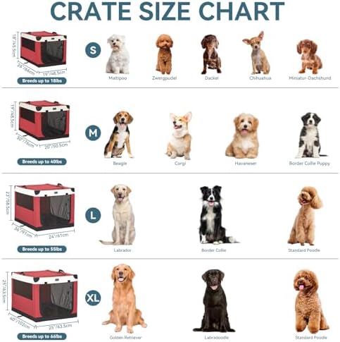 PETSFIT 26" Soft Portable Dog Crate – Patented Spiral Sturdy Frame, Collapsible - Image 2