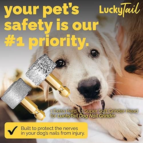 LUCKY TAIL - Dog Nail Grinder - Hard & Soft Replacement Heads - Small & Large - Image 3