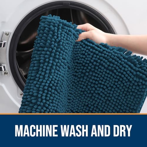OLANLY Dog Door Mat for Muddy Paws 50x30, Super Absorbent Chenille Mud Mat - Image 5