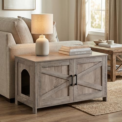 Homhedy 39.4" L Cat Litter Box Enclosure - Image 3