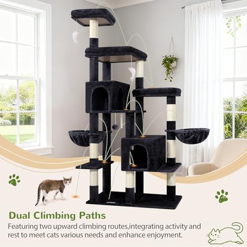 Globlazer 74in Large Sturdy Cat Tree - Image 6