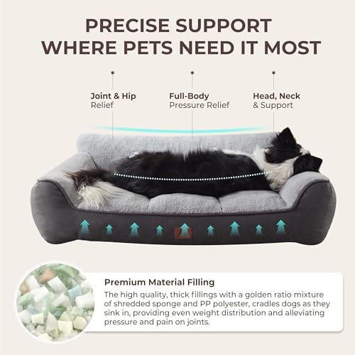 XL Pro Extra Thick Orthopedic Bolster Dog Bed - Image 2
