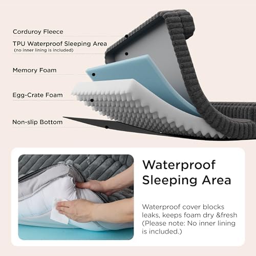 Bedsure ComfyFleece® Memory Foam Orthopedic XL Plus Dog Bed 45" - Image 5