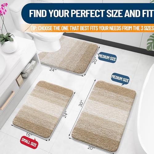 OLANLY Small Bathroom Rugs 28x18, Extra Soft Absorbent Microfiber Bath Rugs - Image 2