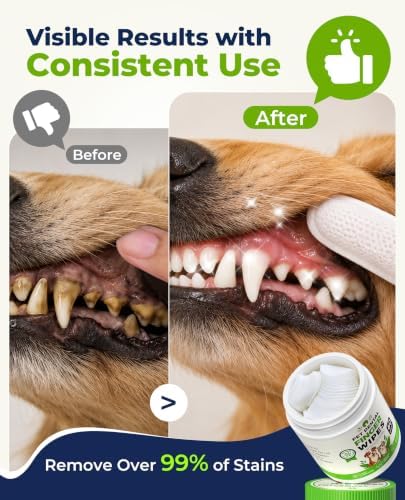 Dog Dental Wipes for Teeth Cleaning, Finger Toothbrush Wipes for Dogs Cats - Image 4