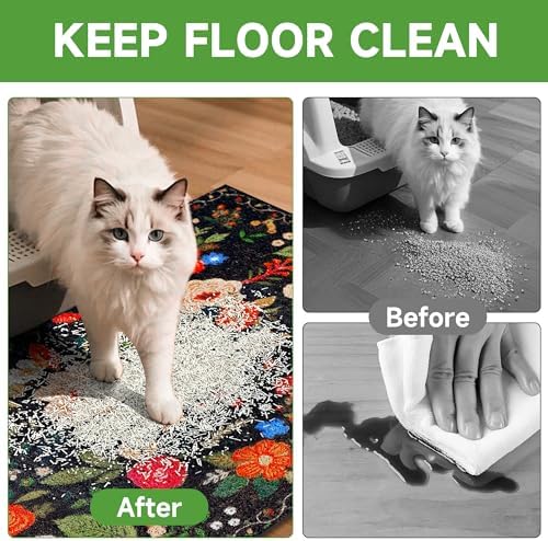 Cat Litter Mat, Traps 100% Litter, Non-Slip Kitty Litter Trapping mats - Image 3