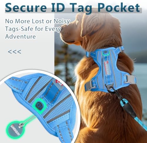 BARKBAY No Pull Dog Harness for Large Dogs, ID Tag Holder Dog Vest - Image 2