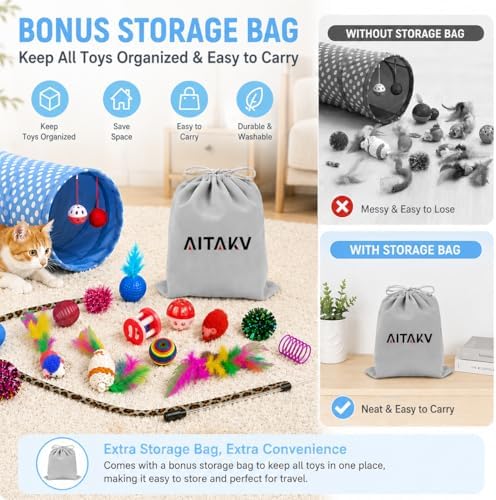 AILUKI 35PCS Cat Toys Variety Pack - Image 3