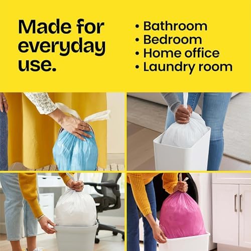 Glad Medium Drawstring Trash Bags, Rip and Tear Resistant, Fresh Clean Scented - Image 5