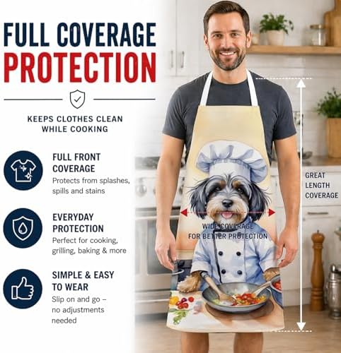 Caroline's Treasures Tibetan Terrier The Chef Apron Cooking Kitchen Server - Image 3
