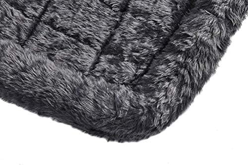 MidWest Homes for Pets QuietTime Dog Bed – Gray Faux Fur Bolster, Ultra-Soft - Image 5