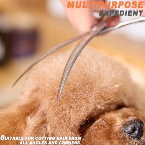High-end Professional Dog Grooming Curved Scissors Pet Curved Shears 7.5 Inches - Image 5