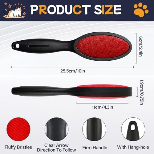 Lint Brush for Pet Hair, Double Sided Reusable Lint Remover, 2 Pack - Image 2