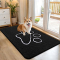 OLANLY Dog Door Mat for Muddy Paws 45x27, Paw Print Design Chenille Mud Mat by OLANLY