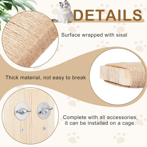 AceOrbit 4 Pcs Cat Cage Ladder Accessories Catio Indoor - Image 3