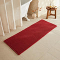 TYUU Waffle Runner Rug Bathroom, Long Boho Bath Mat, 60x24 Burgundy by TYUU