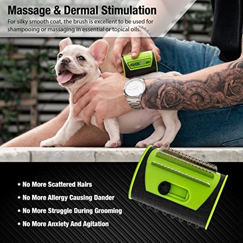King Kanine Mini King Komb Pet Grooming Brush, Self Cleaning Deshedding | - Image 5