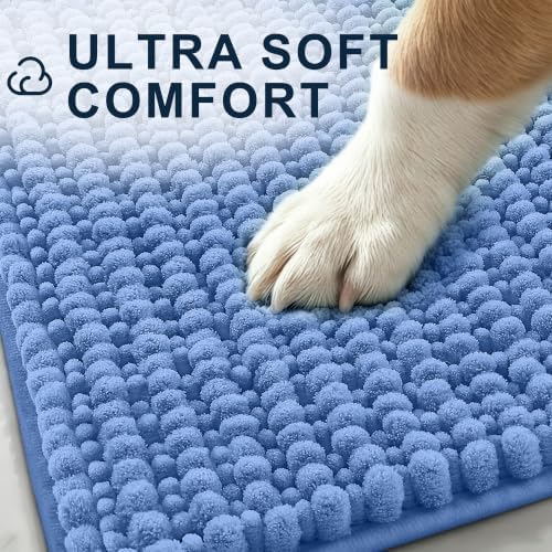 Smiry Dog Door Mat for Muddy Paws 30x20, Ultra Absorbent Chenille Doormat - Image 3