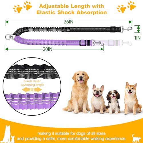 Double Dog Leash for Two Dogs, Professional No Tangle 360° Swivel Coupler - Image 2