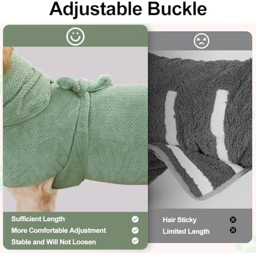 Medium to Large Size Dog Bathrobe, Quick Drying Super Absorbent, Warm Dog Towels - Image 5
